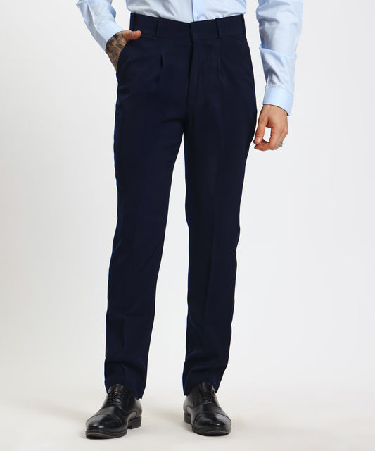 Single-Pleated Regular Fit Trousers
