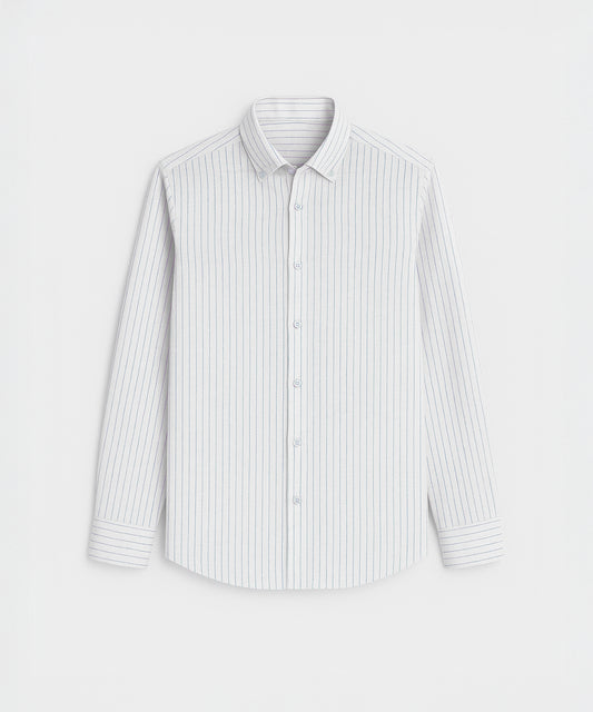 Relaxed Striped Button-Down Shirt