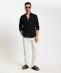 Casual Linen Blend Button Down Shirt