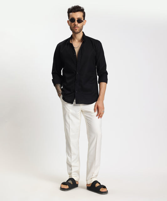 Casual Linen Blend Button Down Shirt