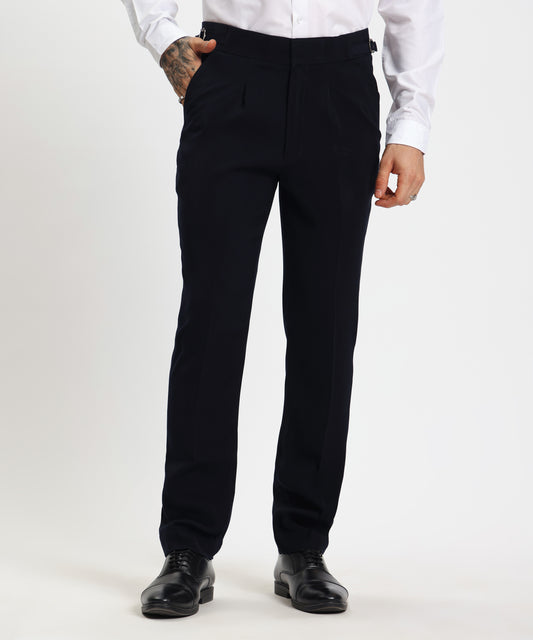 Single-Pleated Adjustable Regular Fit Trousers