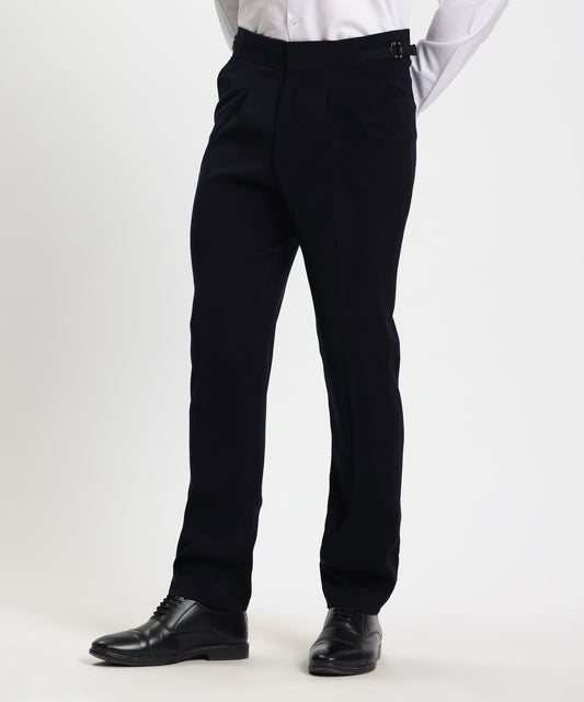 Single-Pleated Adjustable Regular Fit Trousers