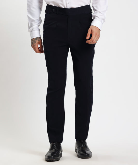 Buttoned Single-Pleated Regular Fit Trousers