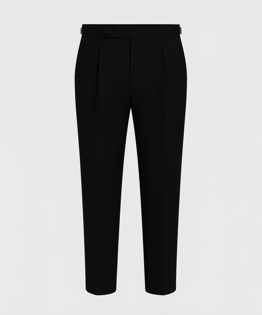 Adjustable Single-Pleated Buttoned Trousers