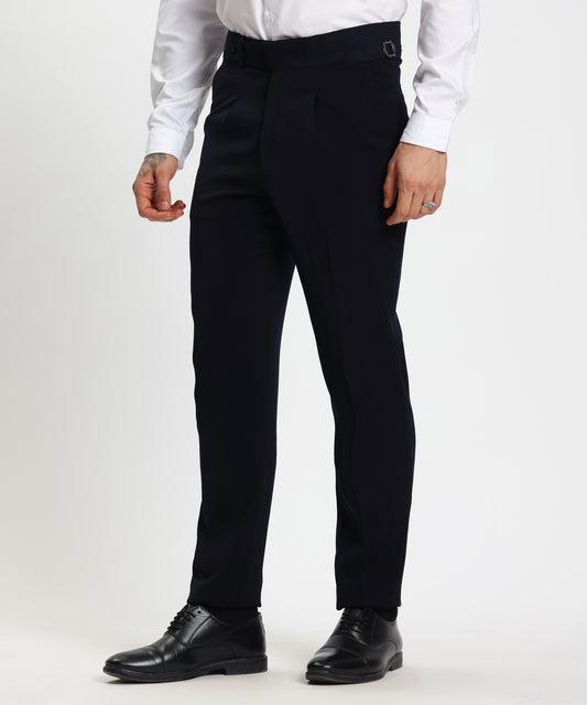 Buttoned Single-Pleated Regular Fit Trousers