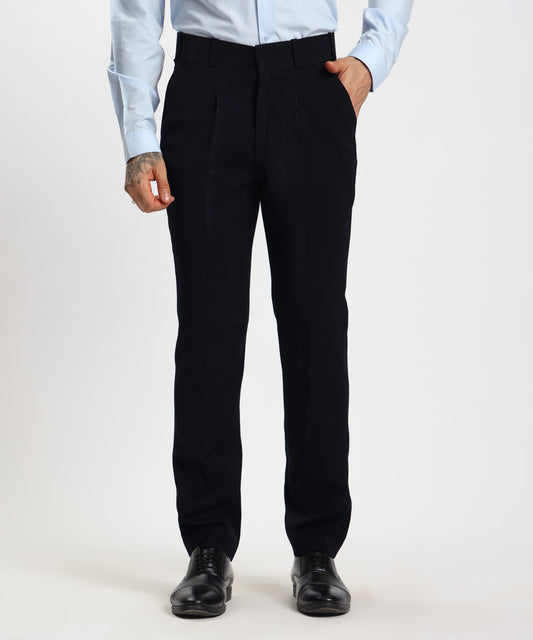 Single-Pleated Straight Fit Trousers