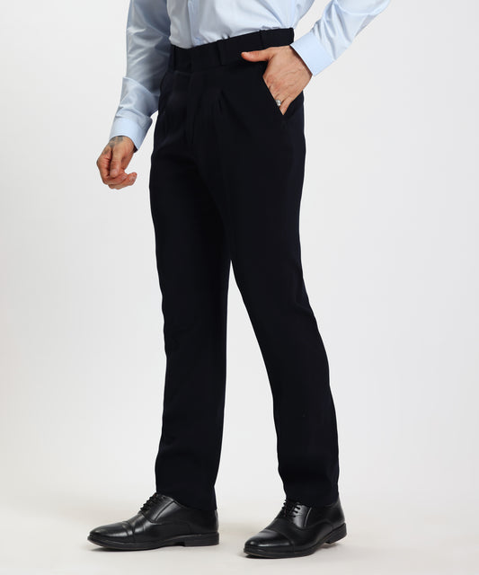 Single-Pleated Straight Fit Trousers