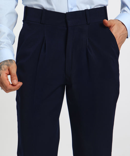 Single-Pleated Regular Fit Trousers