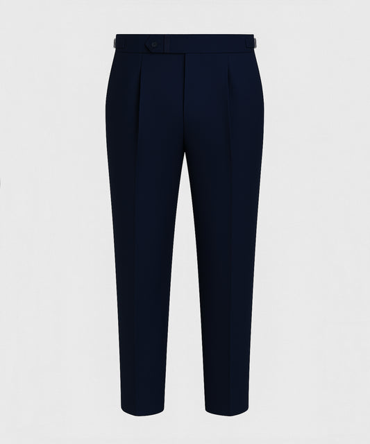 Adjustable Single-Pleated Buttoned Trousers