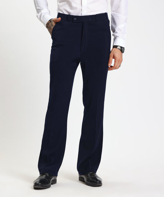 DEV 1 Buttoned Bootcut Fit Trousers - Navy
