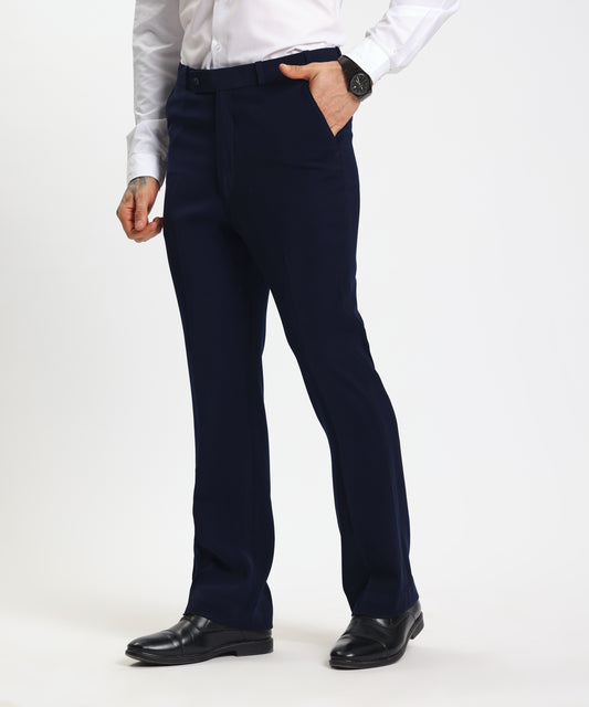 DEV 1 Buttoned Bootcut Fit Trousers - Navy