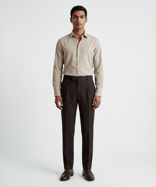 Classic Single-Pleated All-Day Trousers
