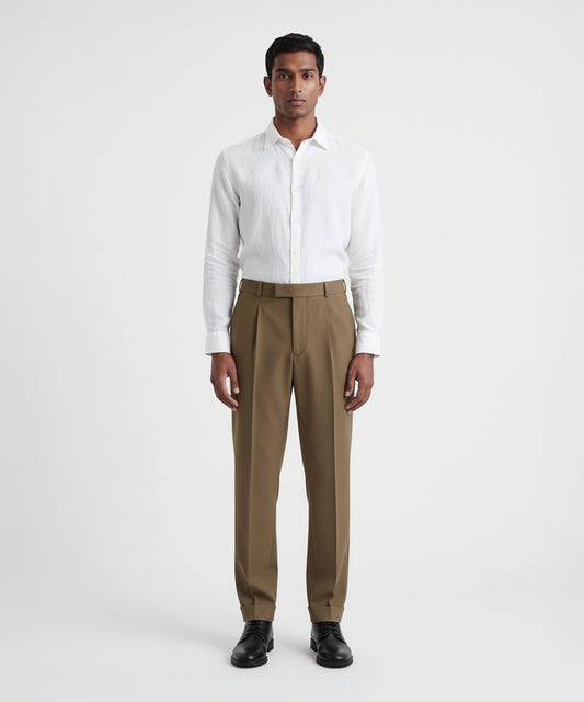 Classic Single-Pleated All-Day Trousers