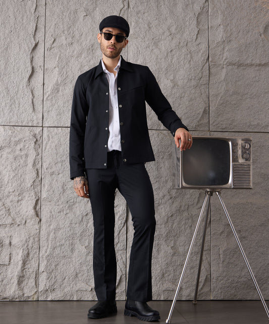 Classic Striped Buttoned Jacket (Jacket Only)