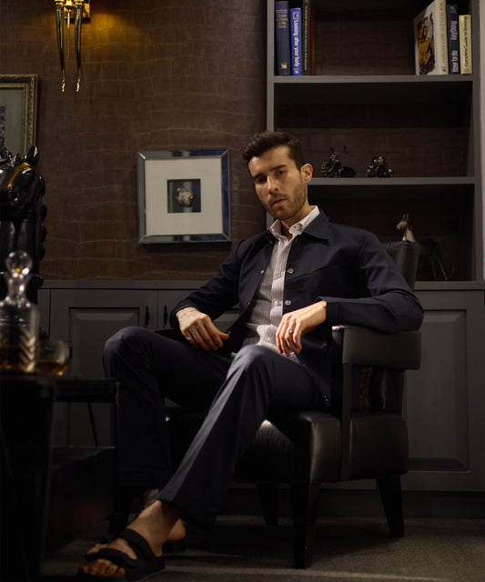 Classic Striped Buttoned Jacket (Jacket Only)