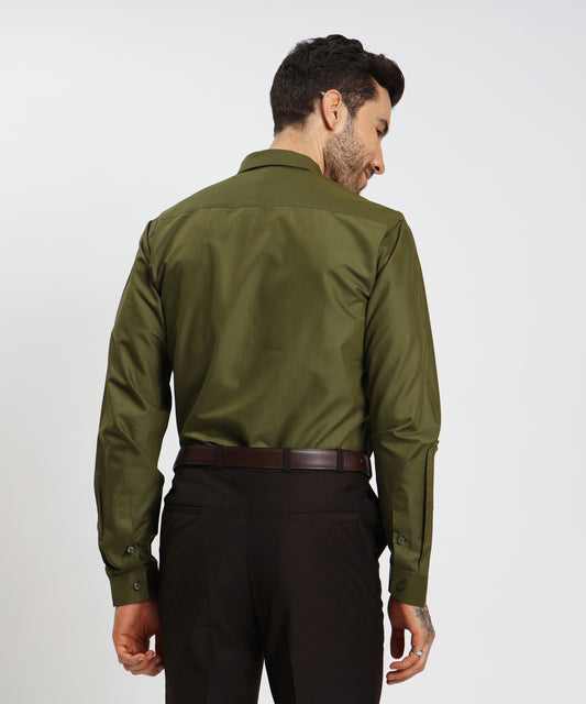 Dev 1 Classic Tailored Shirt Olive