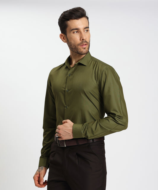 Dev 1 Classic Tailored Shirt Olive (Copy) ewqewq