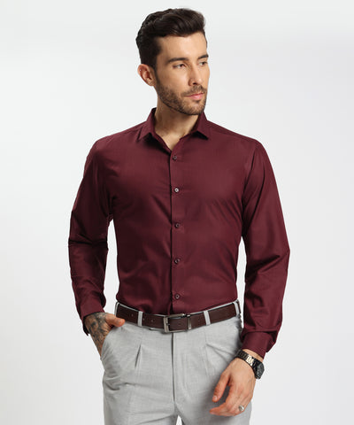 Dev 1 Classic Tailored Shirt  Maroon