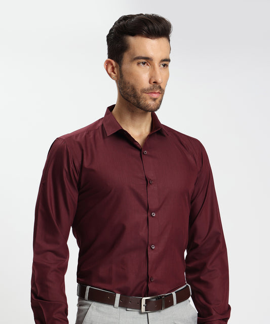 Dev 1 Classic Tailored Shirt  Maroon