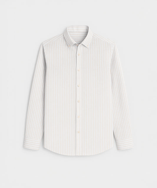 Relaxed Striped Button-Down Shirt