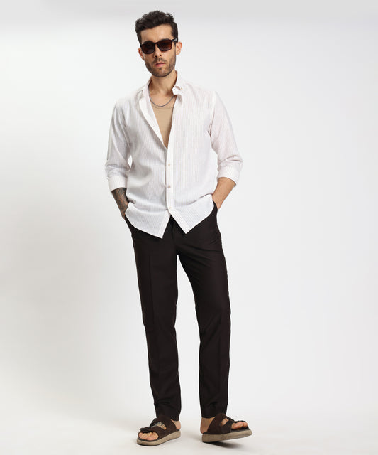 Relaxed Striped Button Down Shirt