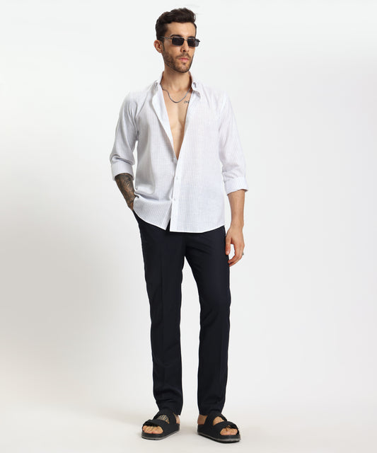 Relaxed Striped Button Down Shirt
